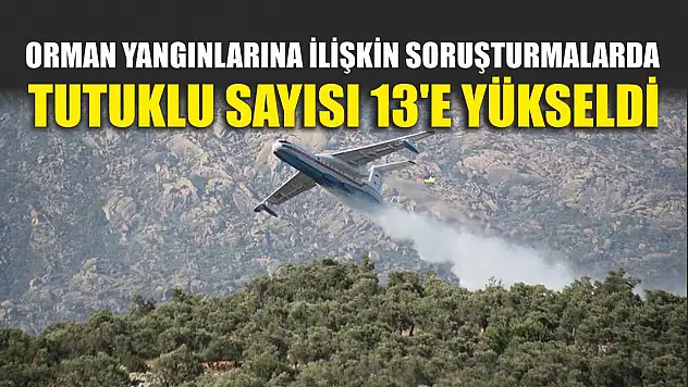 Orman yangınlarına ilişkin soruşturmalarda tutuklu sayısı 13'e yükseldi