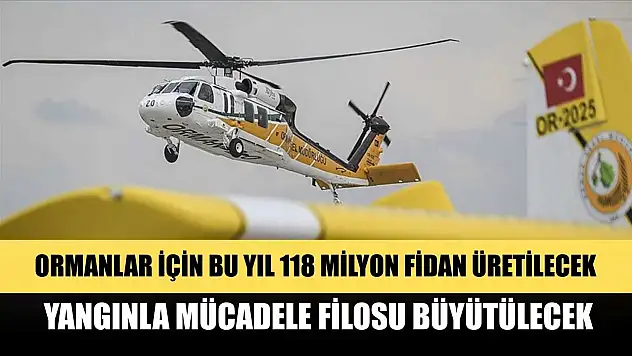 Ormanlar için bu yıl 118 milyon fidan üretilecek, yangınla mücadele filosu büyütülecek