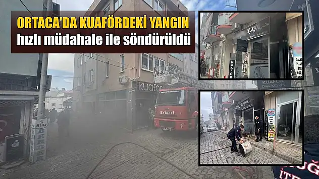 Ortaca'da kuafördeki yangın hızlı müdahale ile söndürüldü