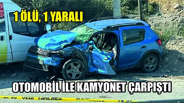 Otomobil ile kamyonet çarpıştı: 1 ölü, 1 yaralı