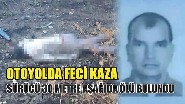 Otoyolda Feci Kaza: Sürücü 30 Metre Aşağıda Ölü Bulundu