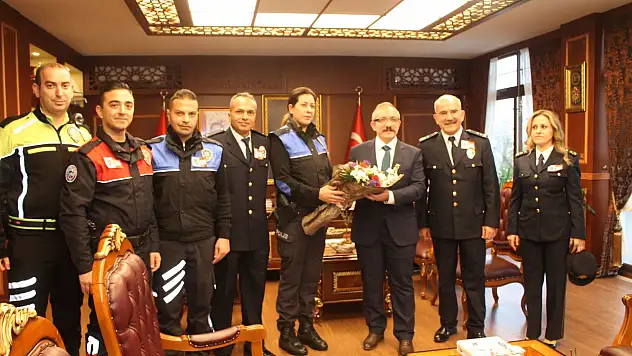 Polis teşkilatından Kaymakam Karaman'a ziyaret