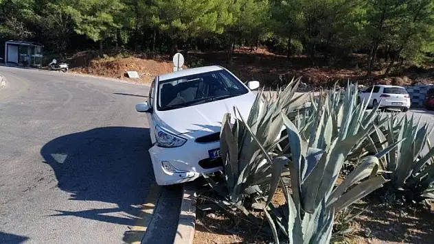 Polisten kaçarken kaza yaptı