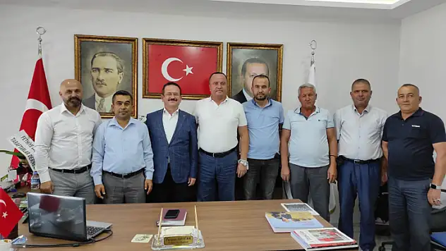 Şoför Esnafı Başkan Öztürk'ü ziyaret etti