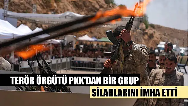 Terör örgütü PKK'dan bir grup silahlarını imha etti