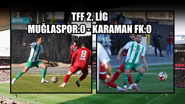 TFF 2. Lig: Muğlaspor:0 - Karaman FK:0