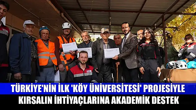 Türkiye'nin ilk 'Köy Üniversitesi' projesiyle kırsalın ihtiyaçlarına akademik destek