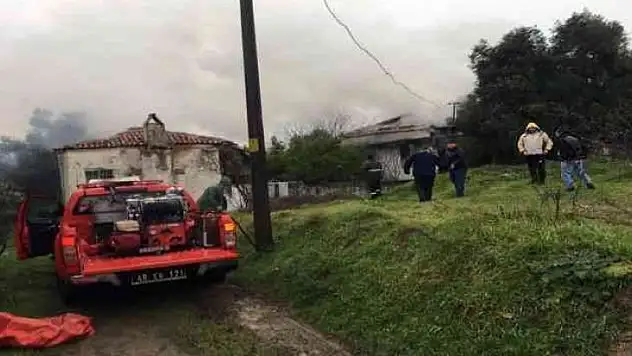 Yatağan'da ev yangını