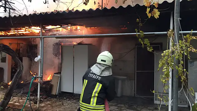 Yayla evinde yangın