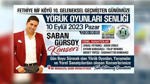 Yörük Oyunları Şenliği 10 Eylül'de