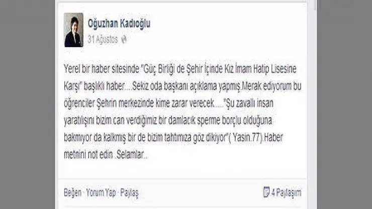 MÜFTÜNÜN TARTIŞMA YARATAN MESAJI (görüntülü)