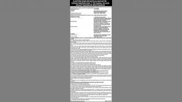 CEZAEVİ ELEKTİRİK ALIMI EŞEN