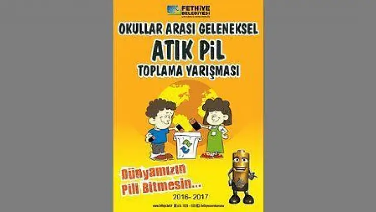 Okullarda atık pil yarışması başladı