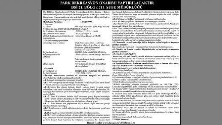 DSİ 21.BÖLGE 213.ŞUBE MÜDÜRLÜĞÜ