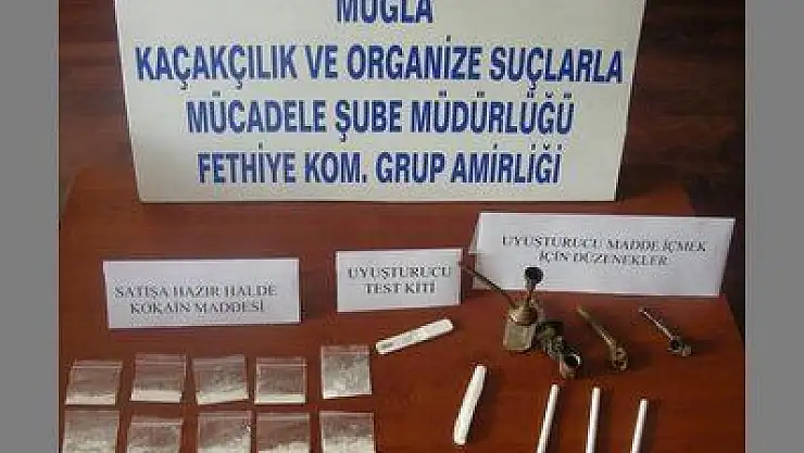 FETHİYE POLİS'İ KOKAİN MADDESİ ELE GEÇİRDİ