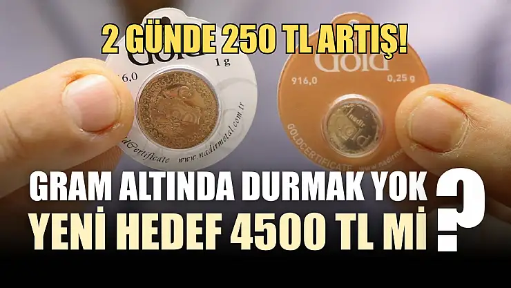 2 günde 250 TL artış! Gram altında durmak yok yeni hedef 4500 TL mi?