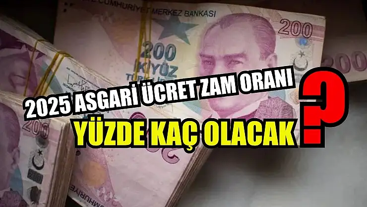 2025 Asgari Ücret Zam Oranı Yüzde Kaç Olacak