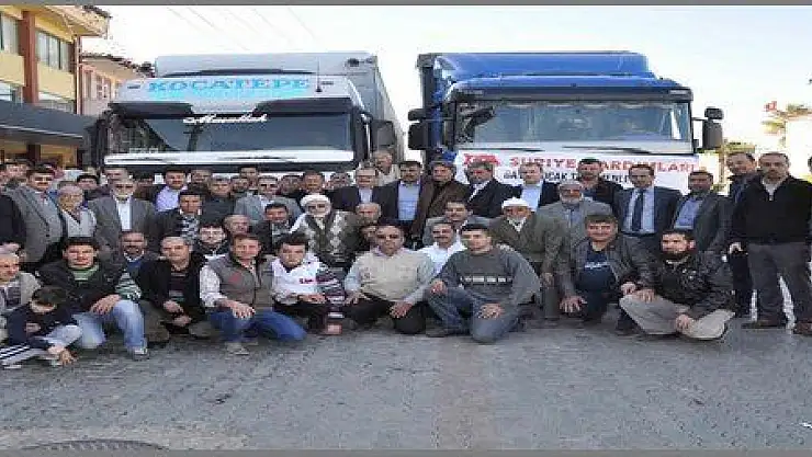 FETHİYE'DEN BAYIRBUCAK TÜRKMENLERİNE 2 TIR YARDIM GİTTİ