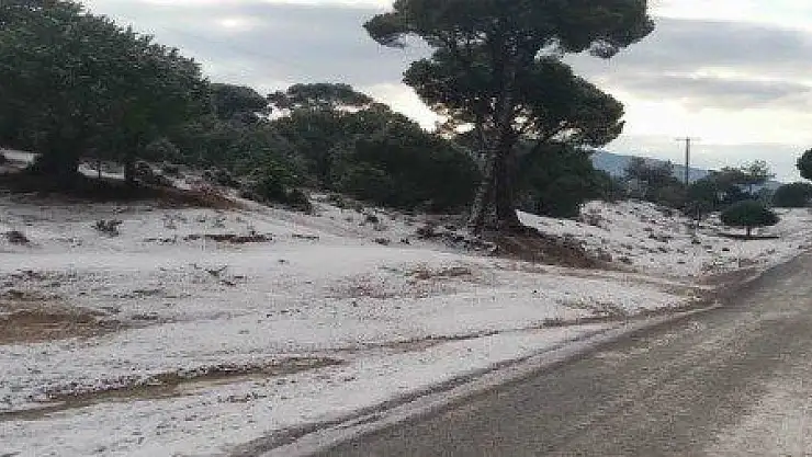 MİLAS'IN YÜKSEK KESİMLERİNE KAR YAĞDI...