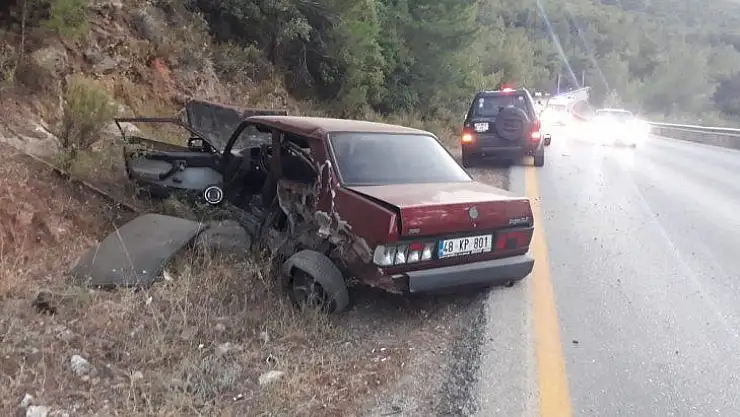 336 promille önce otomobile çarptı, sonra ormana daldı