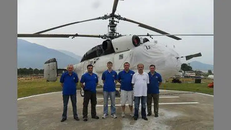 ORMAN YANGIN SÖNDÜRME HELİKOPTERİ, FETHİYE'DE KONUÇLANDI