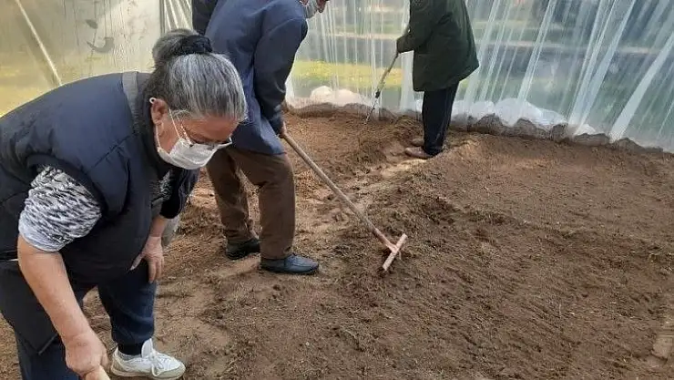 8 aydır dışarı çıkamayan huzurevi sakinleri için sera kuruldu