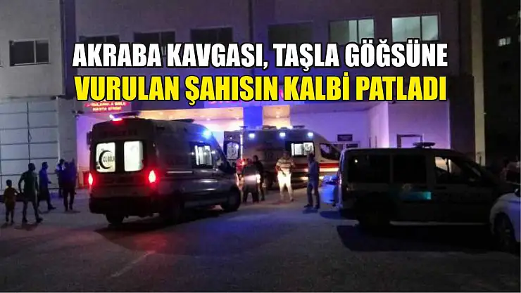 Akraba Kavgası, Taşla Göğsüne Vurulan Şahısın Kalbi Patladı