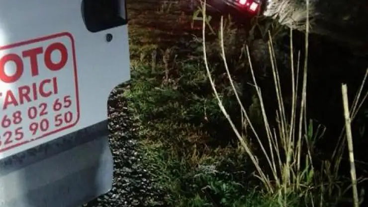 Alkollü sürücü otomobili ile dereye düştü