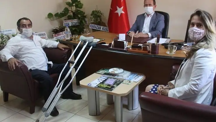 ARSLANCA'DAN İLÇE BAŞKANI ÖZTÜRK'E ZİYARET