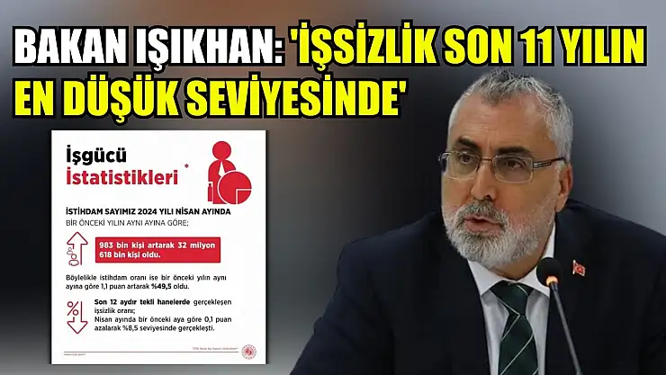 Bakan Işıkhan: 'İşsizlik son 11 yılın en düşük seviyesinde'