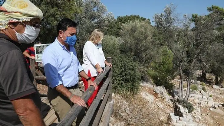 Başkan Aras'tan Pedasa Antik Kenti'ne ziyaret
