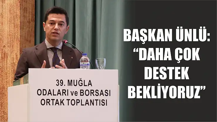 Başkan Ünlü: 'Daha çok destek bekliyoruz'