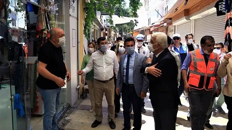 Başkanlardan Bordum esnafına ziyaret