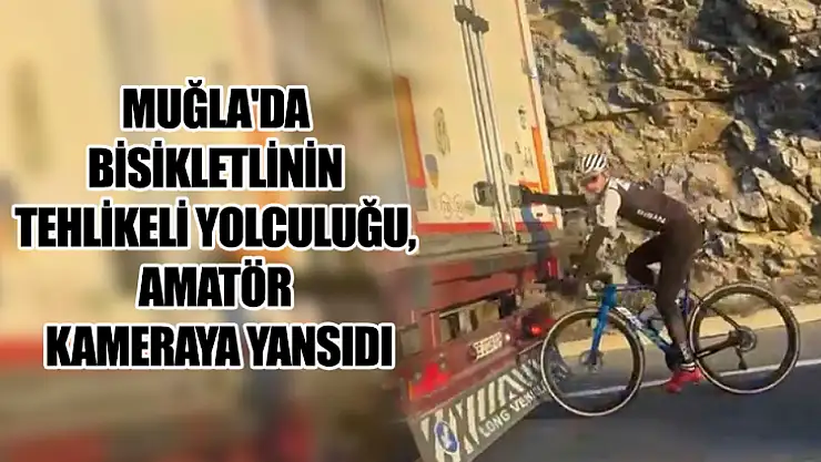 Bisikletlinin tehlikeli yolculuğu, amatör kameraya yansıdı