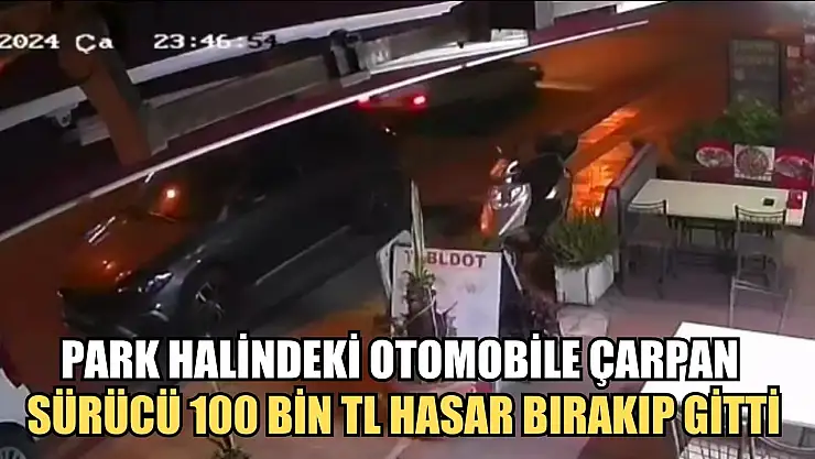 Bodrum'da park halindeki otomobile çarpan sürücü 100 bin TL hasar bırakıp gitti