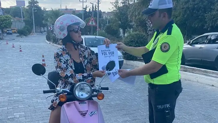 Trafik ekiplerinden motosiklet sürücülerine yönelik uygulama