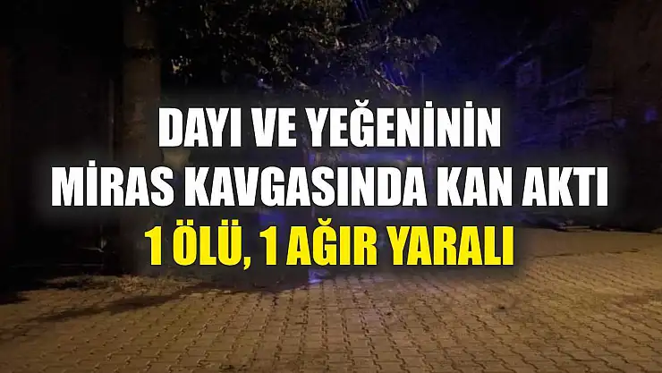 Dayı ve yeğeninin miras kavgasında kan aktı: 1 ölü, 1 ağır yaralı