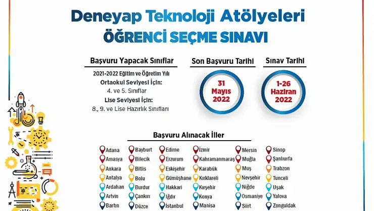 Deneyap teknoloji atölyeleri 42 ilde geleceğin teknoloji yıldızlarını arıyor!
