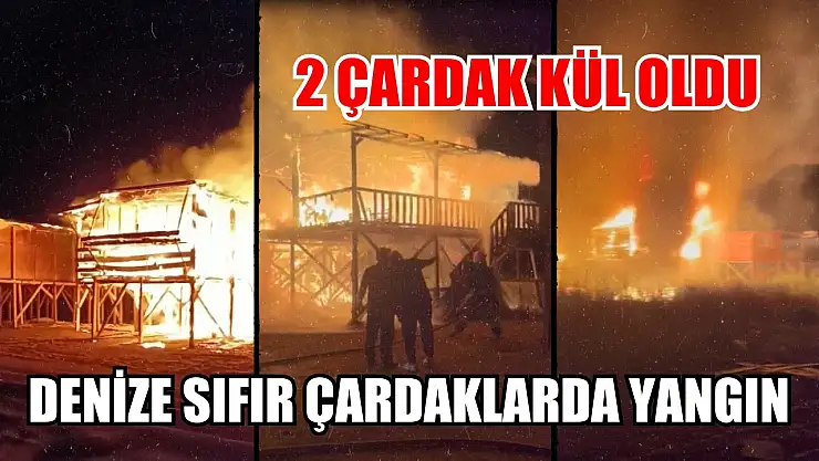 Denize sıfır çardaklarda yangın: 2 çardak kül oldu