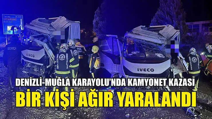 Denizli-Muğla Karayolu'nda Kamyonet Kazası: Bir Kişi Ağır Yaralandı