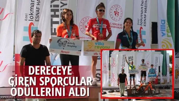 DERECEYE GİREN SPORCULAR ÖDÜLLERİNİ ALDI 