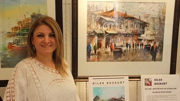 Dilek öğretmenin sergisi büyük ilgi gördü