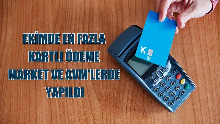 Ekimde en fazla kartlı ödeme market ve AVM'lerde yapıldı