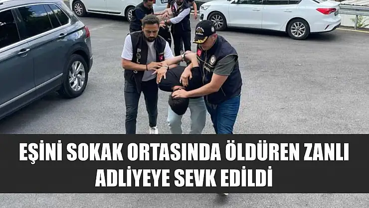 Eşini Sokak Ortasında Öldüren Zanlı Adliyeye Sevk Edildi