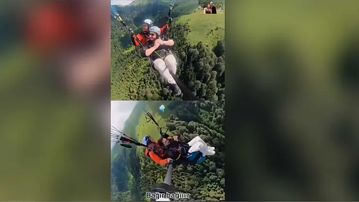 Evlenme teklifini uçurarak değil, uçarak yaptı