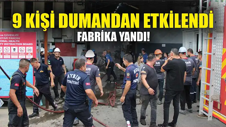 Fabrika yangını: 9 kişi dumandan etkilendi