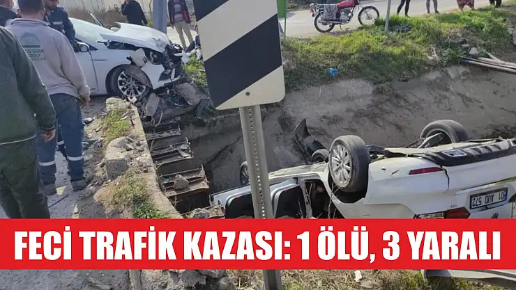Feci trafik kazası: 1 ölü, 3 yaralı