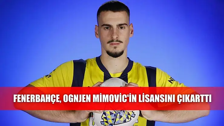 Fenerbahçe, Ognjen Mimovic'in lisansını çıkarttı