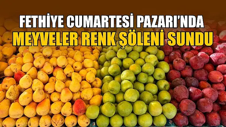 Fethiye Cumartesi Pazarı'nda meyveler renk şöleni sundu