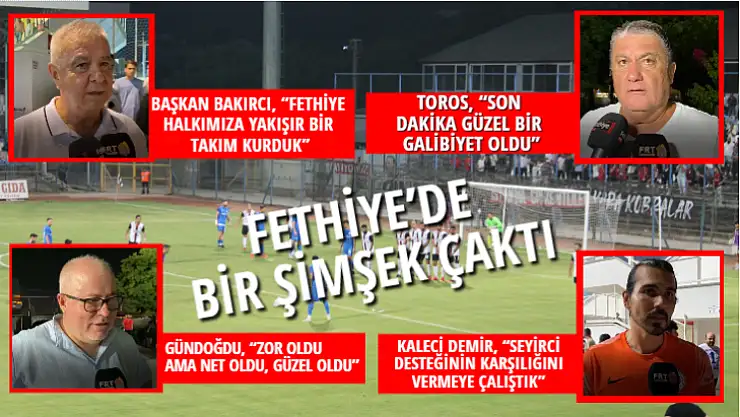 FETHİYE'DE BİR ŞİMŞEK ÇAKTI
